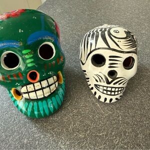 Colorful Ceramic Skull Set